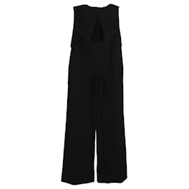 Roland Mouret-Roland Mouret Strapless Jumpsuit in Black Wool-Black