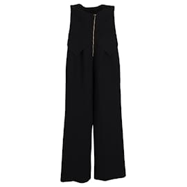 Roland Mouret-Roland Mouret Strapless Jumpsuit in Black Wool-Black