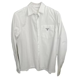 Camicia Prada in cotone bianco M Bianco