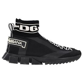 Baskets montantes Dolce & Gabbana Sorrento en polyamide noir Noir