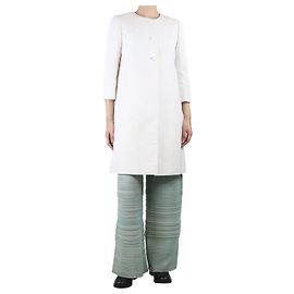 Tara Jarmon White buttoned coat - size UK 12 White
