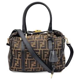 Fendi-Sac Boston Speedy Bauletto 25 Fendi Forever-Marron