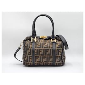 Fendi-Sac Boston Speedy Bauletto 25 Fendi Forever-Marron