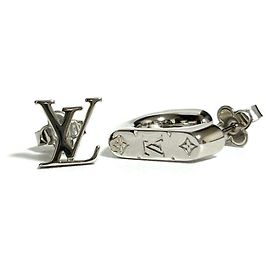 Pendientes asimétricos de cadena Monogram para hombres Louis Vuitton Plata