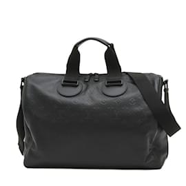 Louis Vuitton-Louis Vuitton Monogram Shadow Speedy Bandouliere 40-Black