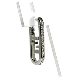Fendi-Fendi Orlock Drop Earrings-Silvery