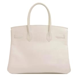 Hermès-Hermes Birkin 30 Handbag-White