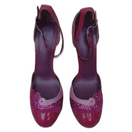 Saltos Marc Jacobs em couro verniz roxo Roxo
