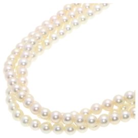 Collar de diamantes de 3 filas con cinta de perlas bebé SEIKO Otro