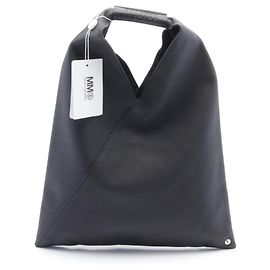 Maison Martin Margiela MM6 Maison Margiela Black Leather Tote Bag Black