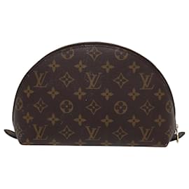 Louis Vuitton-LOUIS VUITTON Monogram Trousse Demi Ronde Cosmetic Pouch M47520 LV Auth 88042-Monogram