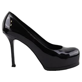 Saint Laurent-Patent leather heels-Black