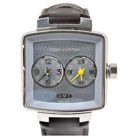 Reloj Louis Vuitton Speedy Duojet Q2371 Castaño Plata