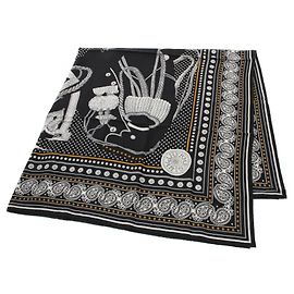 Hermès Sciarpa Hermes Carre Gean 140 Zouaves e Dragoni Nero Multicolore