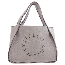 Stella Mc Cartney Borsa tote in feltro grigio Stella McCartney Marrone