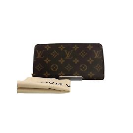 Cartera larga Monogram Louis Vuitton Castaño Fucsia