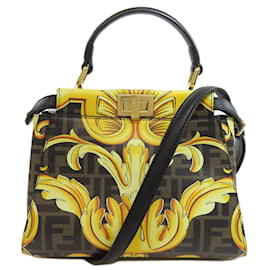 Fendi-Sac à main Peekaboo Fendi Fendace-Noir