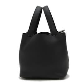 Hermès-Hermes Picotin Lock MM 22 Handbag-Black