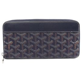 Goyard Matignon GM Round Long Wallet Multiple colors Navy blue