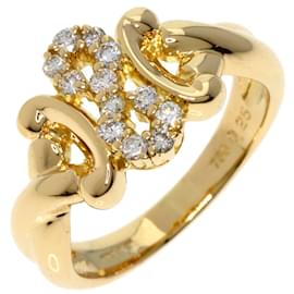 Céline-Celine 18K Yellow Gold Diamond Band Ring-Other