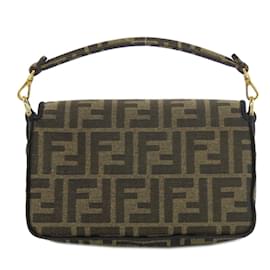 Fendi-Fendi Zucca Pattern Shoulder Bag-Brown