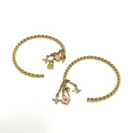 Brincos de argola Sweet Monogram da Louis Vuitton Rosa Dourado