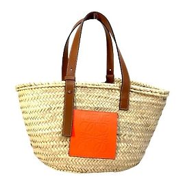 Loewe Anagram Schultertasche Korb Mittel Beige Orange
