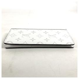 Louis Vuitton-Louis Vuitton Taiga Rama Portefeuille Brazza Long Wallet-White,Monogram