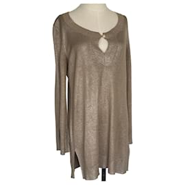 Hermès-Silk Tunic-Golden,Metallic