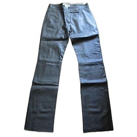 Sonia Rykiel Black Leather Pants Black