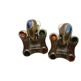 Guy Laroche Clip per orecchie in metallo dorato anticato. D'oro