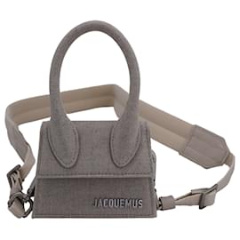 Jacquemus-Jacquemus Mini Le Chiquito Bag in Beige Canvas -White,Cream