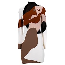 Fendi-Robe pull bodycon imprimée sirène Fendi en viscose multicolore-Autre,Imprimé python