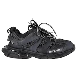 Balenciaga-Balenciaga Track Sneakers in Black Polyurethane-Black