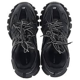 Balenciaga-Balenciaga Track Sneakers in Black Polyurethane-Black