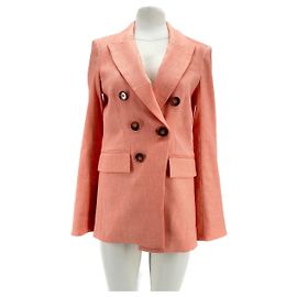 Chaquetas Veronica Beard T.US 8 de lino Rosa