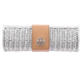 TORY BURCH  Pochette T.  Rattan Argento