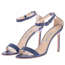 Sandali Manolo Blahnik T.EU 41 Pelle Blu