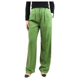 Reformation Pantalons larges taille haute verts - taille UK 8 Vert