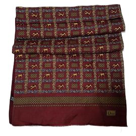 Dior Men Scarves Dark red