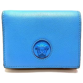 Versace Medusa Bi-fold Wallet Pink Blue