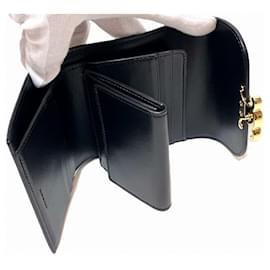 Céline-Celine Triomphe Small Flap Wallet-Black,White