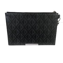Christian Dior-Christian Dior Dior DC Diamond Bag Clutch-Brown,Black