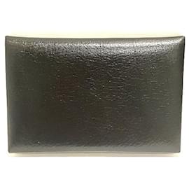 Hermès-Hermes Calvi Black Leather Coin Purse-Black