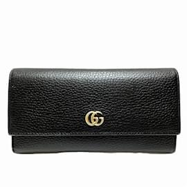 Gucci-Gucci Petit Marmont 456116 Long Wallet-Black
