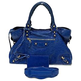 Balenciaga-Balenciaga The Giant City Handbag-Blue