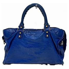 Balenciaga-Balenciaga The Giant City Handbag-Blue