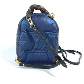 Louis Vuitton Monogram Palm Springs Mini Backpack Brown Navy blue