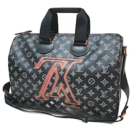Louis Vuitton-Louis Vuitton Monogram Ink Upside Down Speedy Bandouliere 40 Shoulder Bag-Black