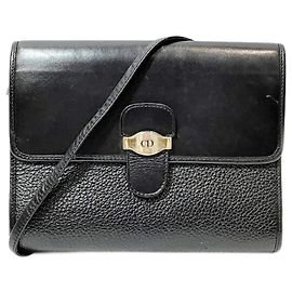 Christian Dior CD Bag - Black Leather Handbag Black